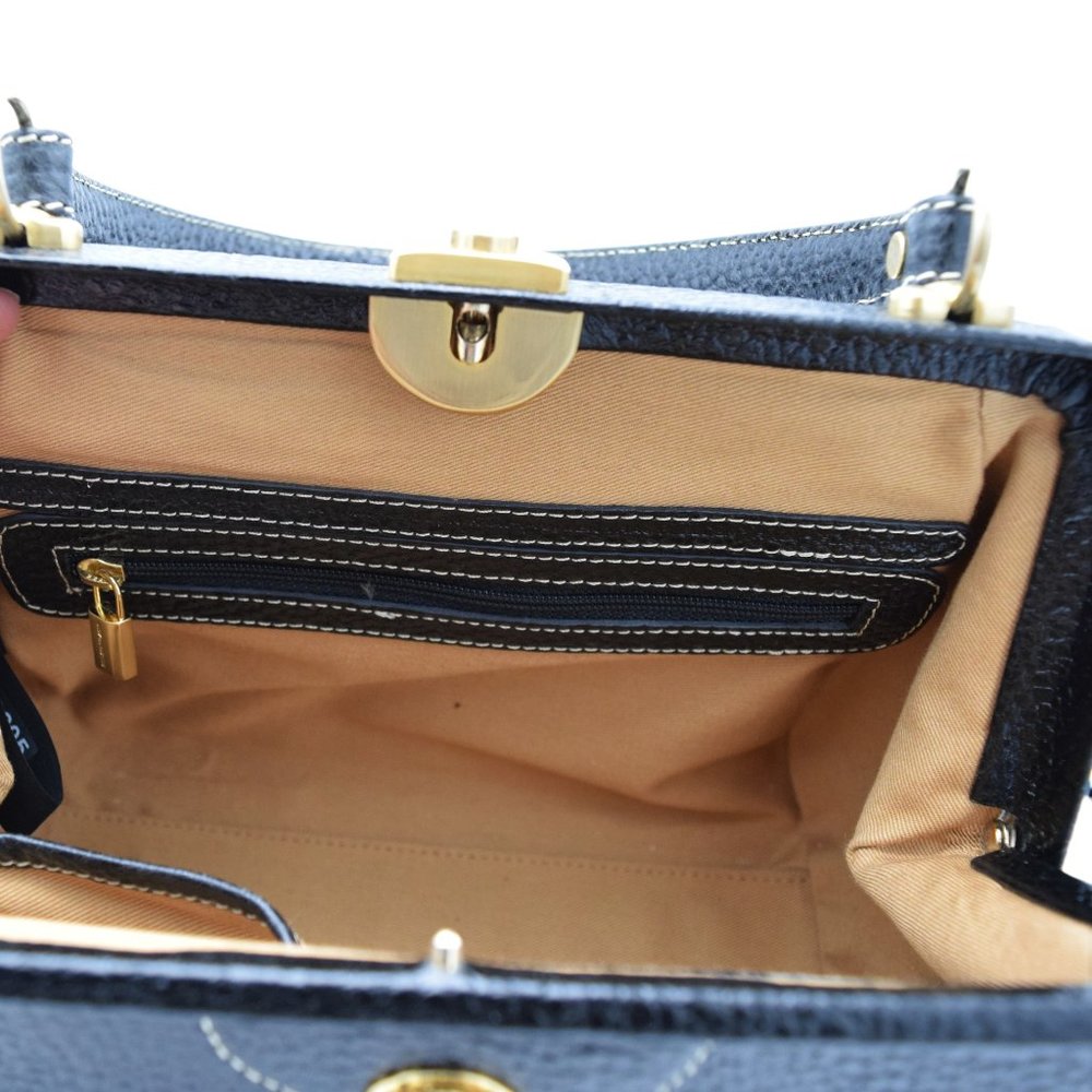 EUC Vintage Ellen Tracy Dr.'s Bag Purse Satchel Leather Purse - Picture 11 of 13